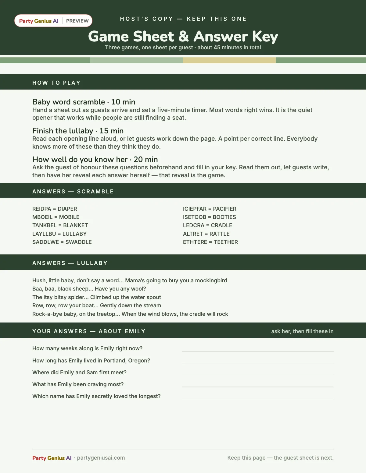 Games Pack — Three Games, One Sheet — watermarked sample